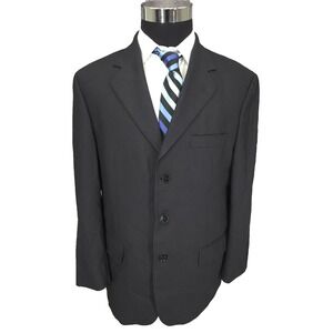 Gianfranco Ruffini  Blazer Jacket Mens 40S Black Sports‎ Coat 3 Buttons Business